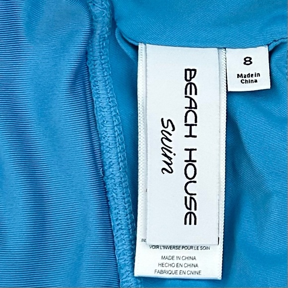 BEACH HOUSE EMMA Women’s Swim Boy Short Skort Sky Blue ZipPocket Full Coverage 8 - Picture 4 of 10